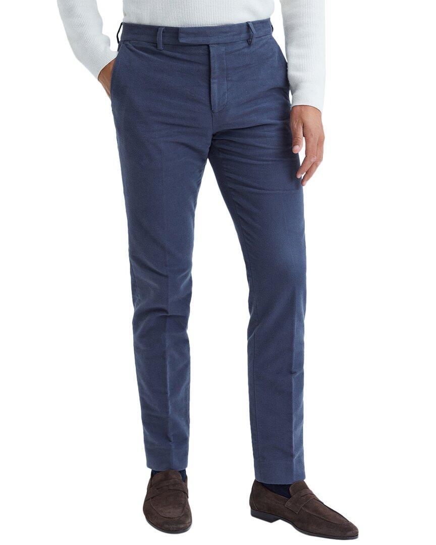 REISS Spark Slim Fit Moleskin Dress Pants In Blue Product Image