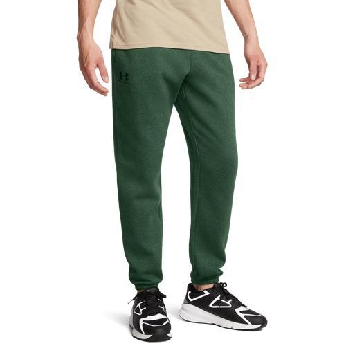 Under Armour Mens Under Armour Essential Fleece Joggers - Mens Forest Green/Forest Green Product Image