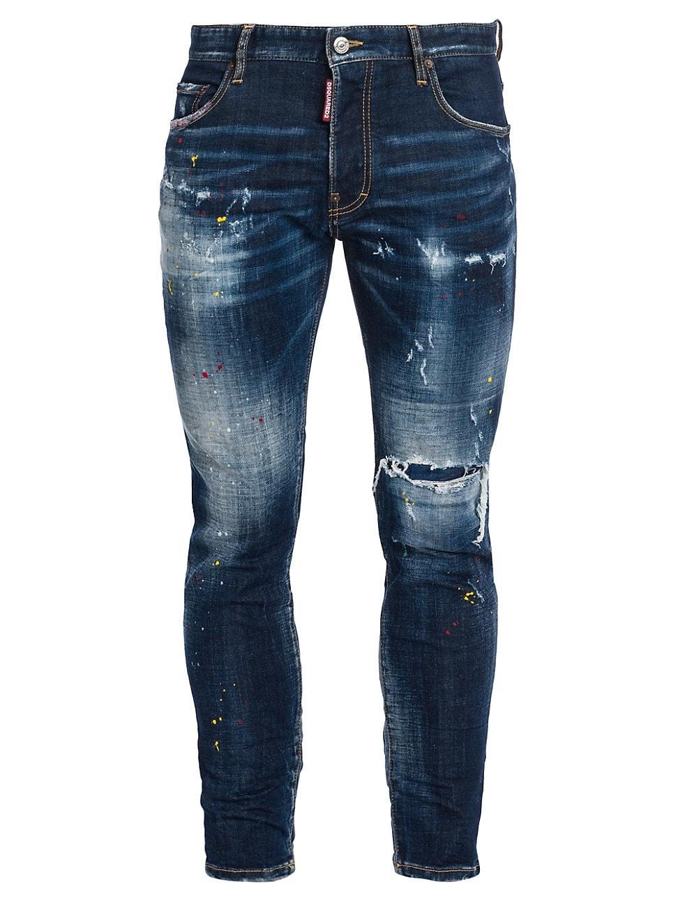 Mens Skater Ripped Jeans Product Image