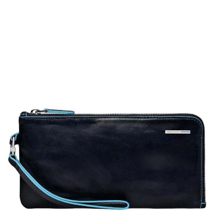 PIQUADRO Wristlet Clutch Blue Square Product Image