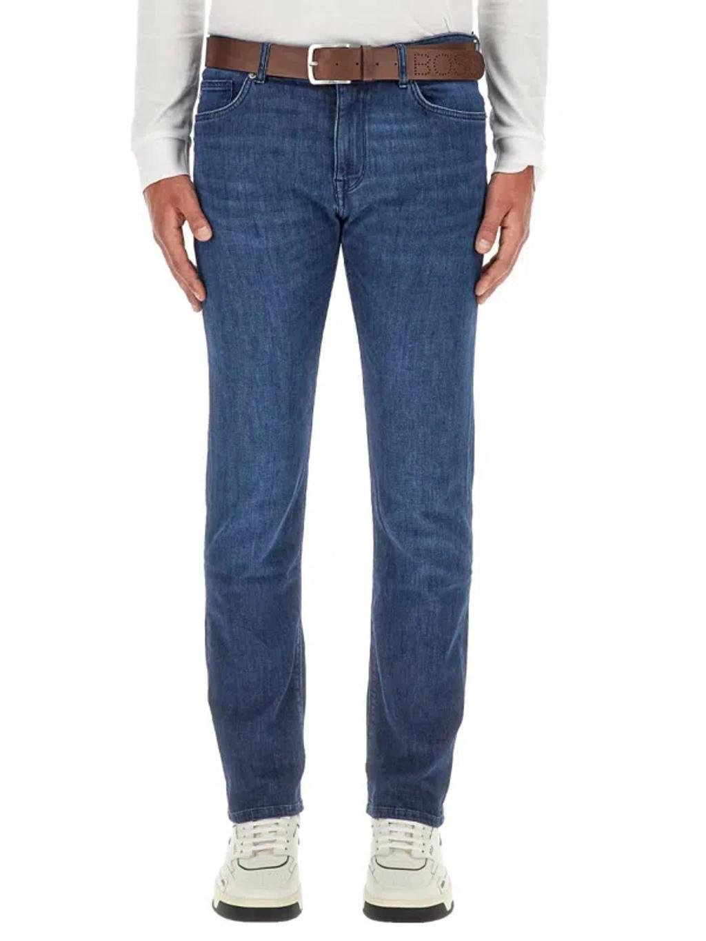 HUGO BOSS Jeans With Logo In Blue Product Image