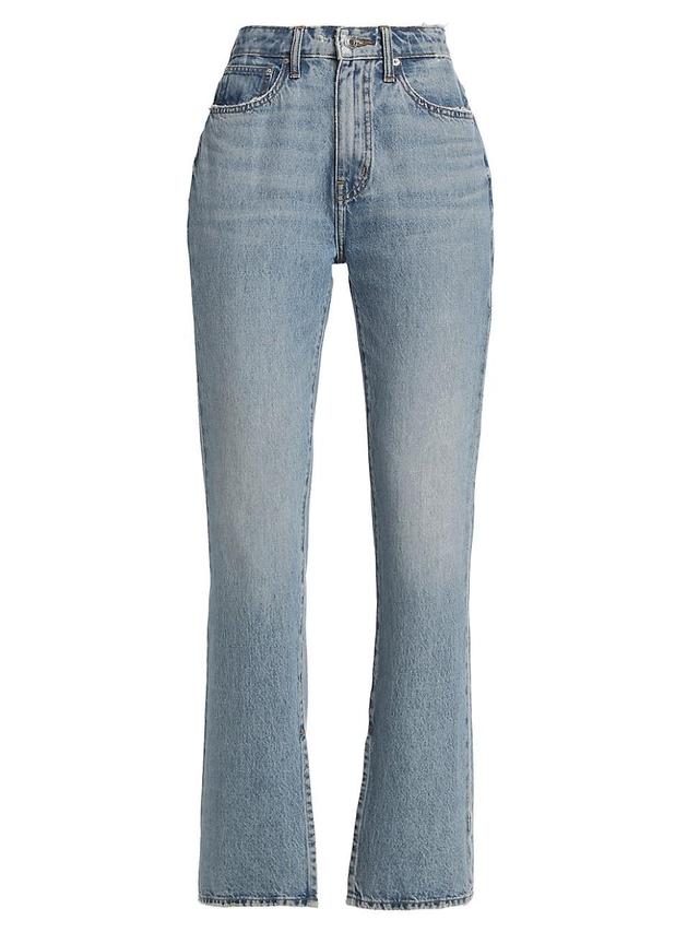 Womens Frankie Split-Hem Straight-Leg Jeans Product Image