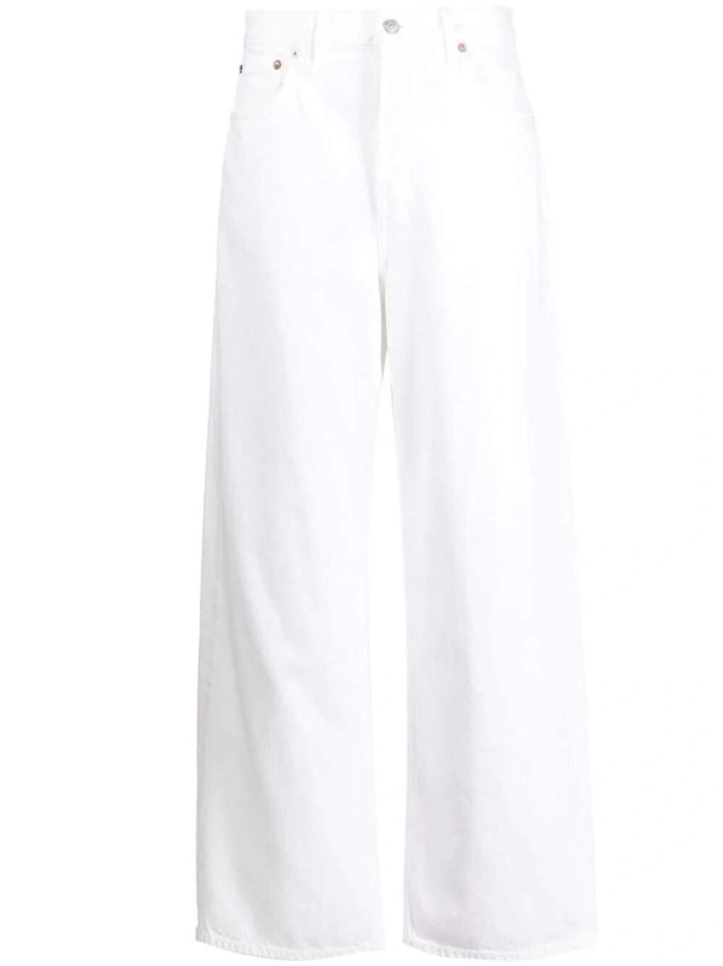 White  Denim Pants Product Image