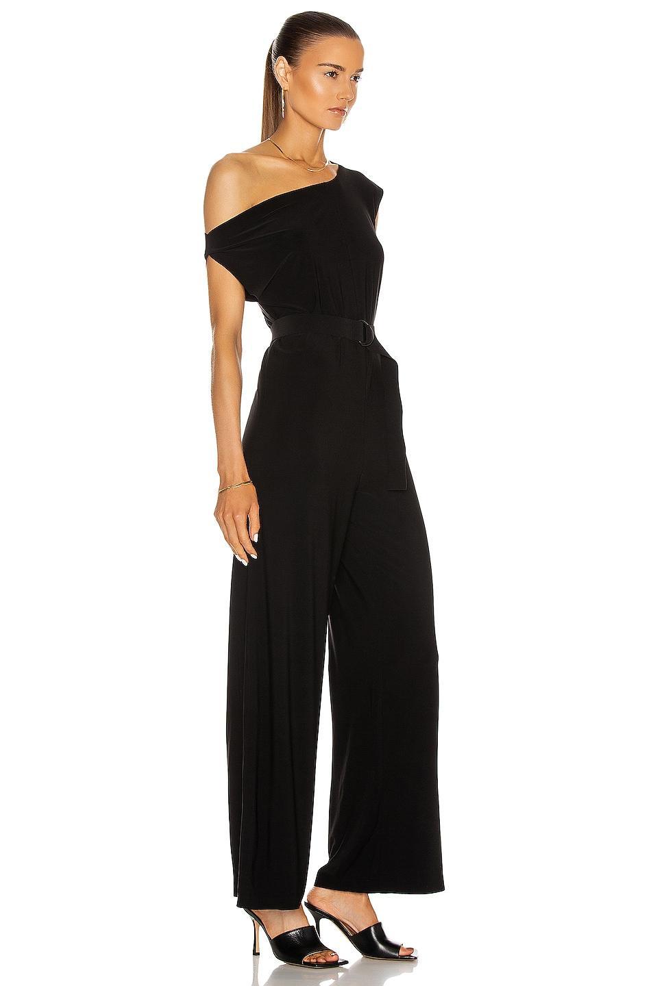 Norma Kamali Drop Shoulder Jumpsuit Black. (also in S, XS). Product Image