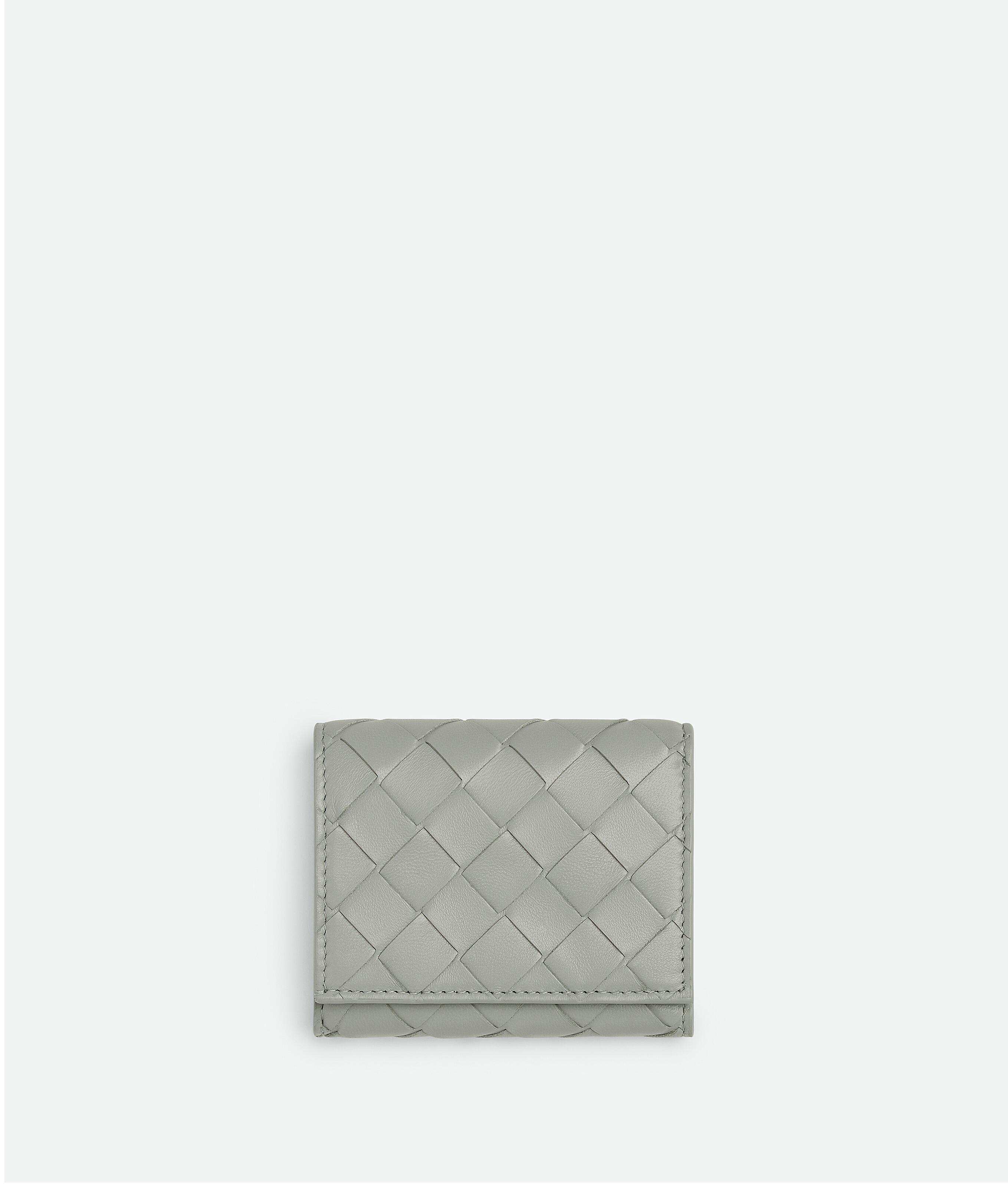 Women's Intrecciato Tri-Fold Zip Wallet in Agate grey Product Image