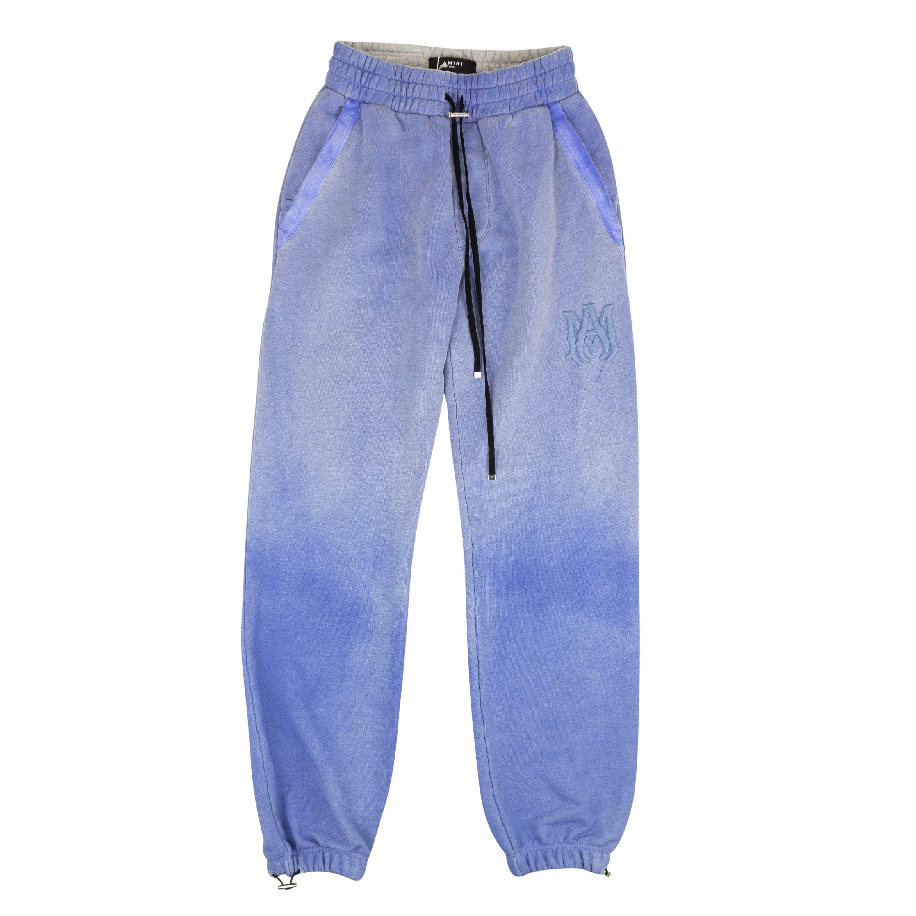 Slim-fit Tapered Logo-embroidered Cotton-jersey Sweatpants In Blue Product Image