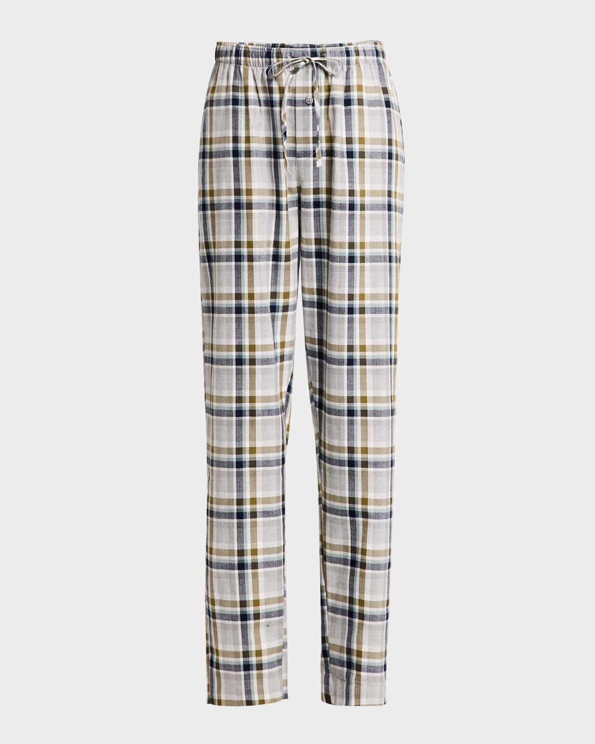 Hanro Cozy Comfort Check Print Pajama Pants Product Image