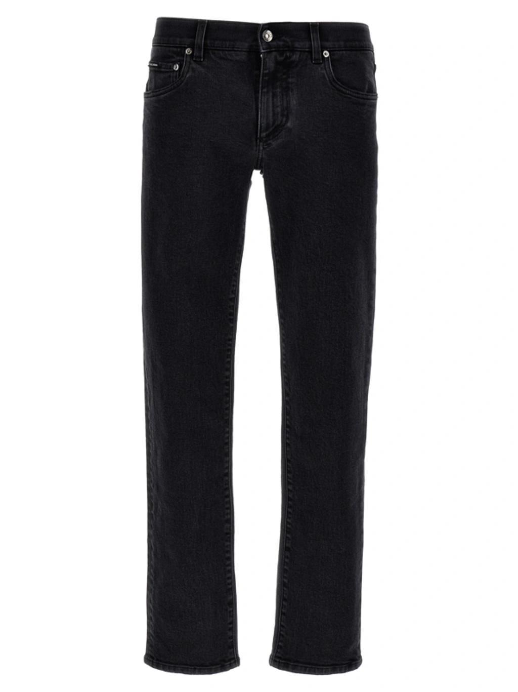 Denim Skinny Jeans In Black Product Image