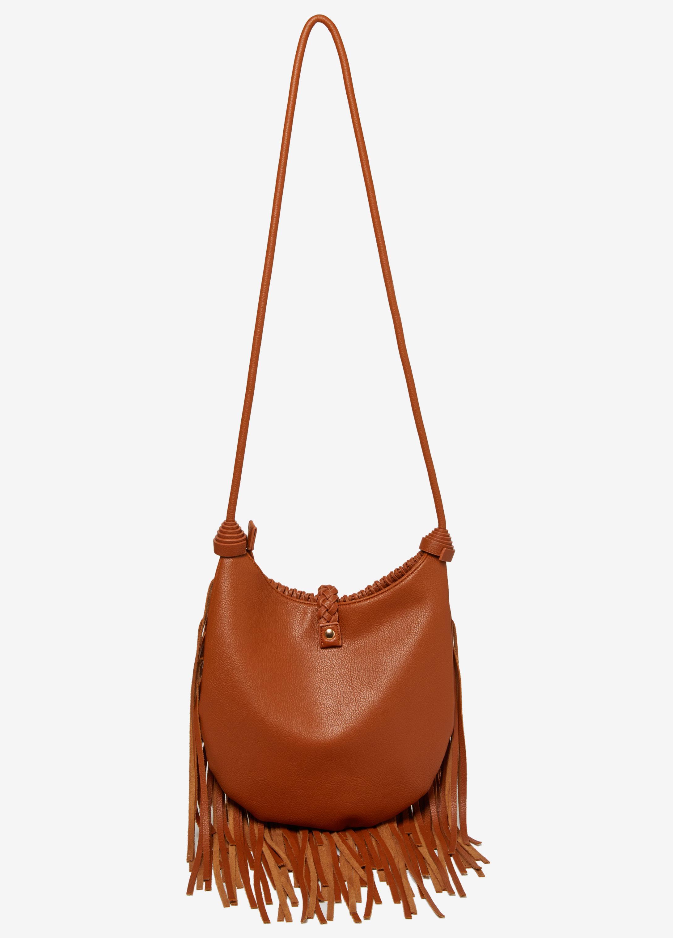 Fringed Faux Leather Bag Product Image