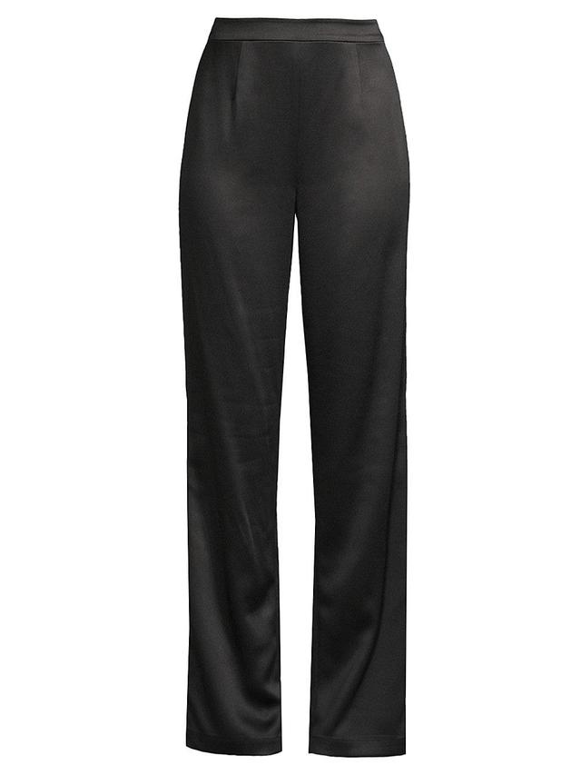 Womens Straight-Leg Satin Pants Product Image