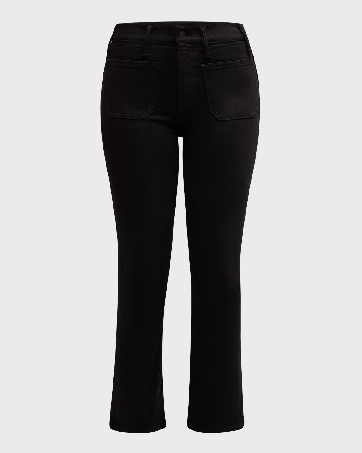 The Patch Pocket Insider Ankle Jeans In Black Product Image