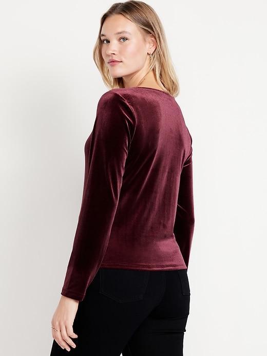 Fitted Velvet Top Product Image