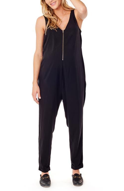 Ingrid & Isabel Zip Front Maternity/Nursing Jumpsuit Product Image