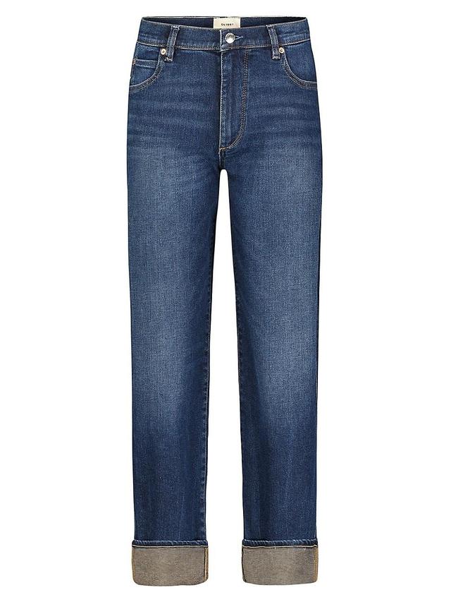 Womens Thea Boyfriend Relaxed Tapered Bluffview Cuffed Jeans Product Image