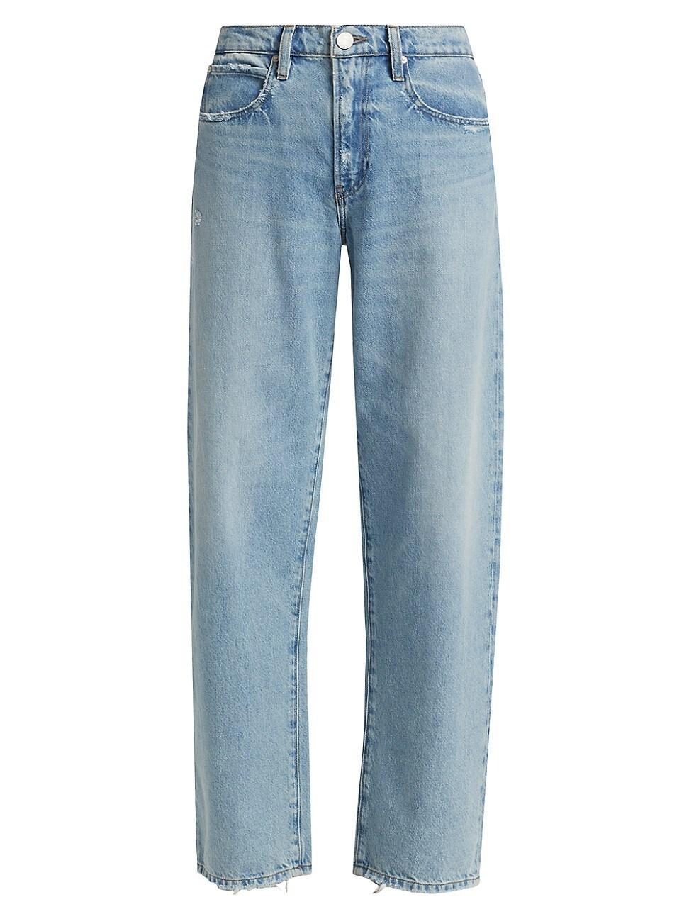 Womens Le Jane Mid-Rise Wide-Leg Jeans Product Image