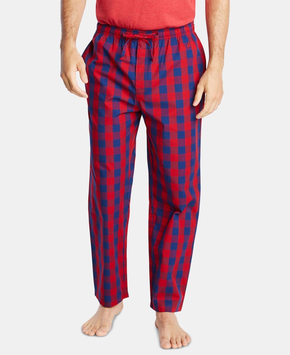 Nautica Mens Cotton Plaid Pajama Pants Product Image