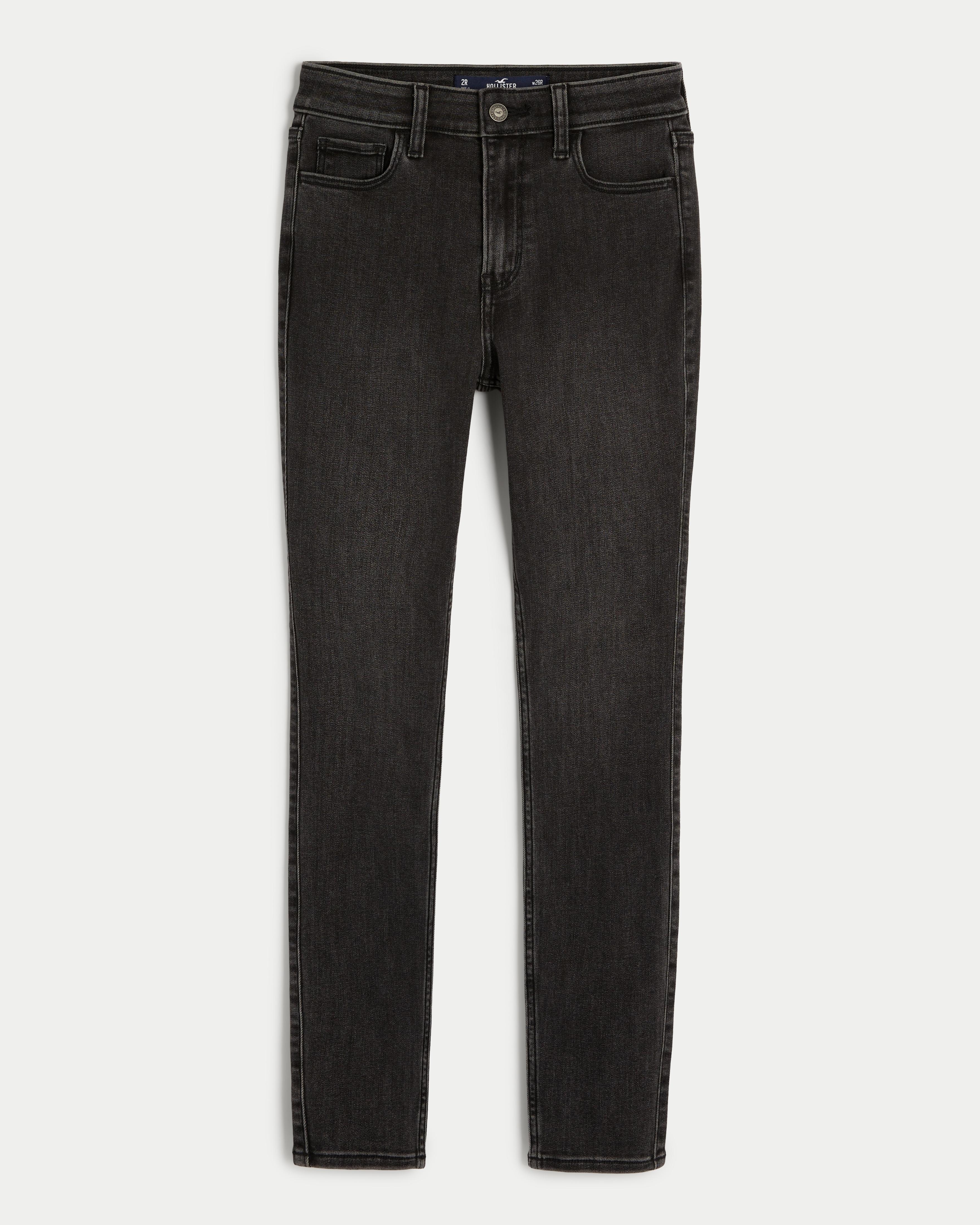 High-Rise Washed Black Super Skinny Jeans Product Image