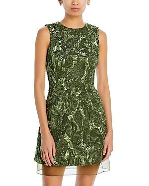 Womens Metallic Jacquard Sheath Dress Product Image