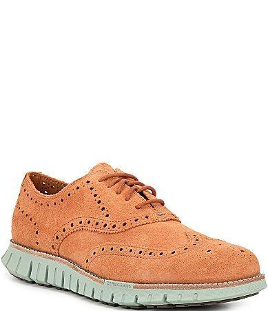 Cole Haan Mens ZERGRAND Remastered Wingtip Suede Oxfords Product Image