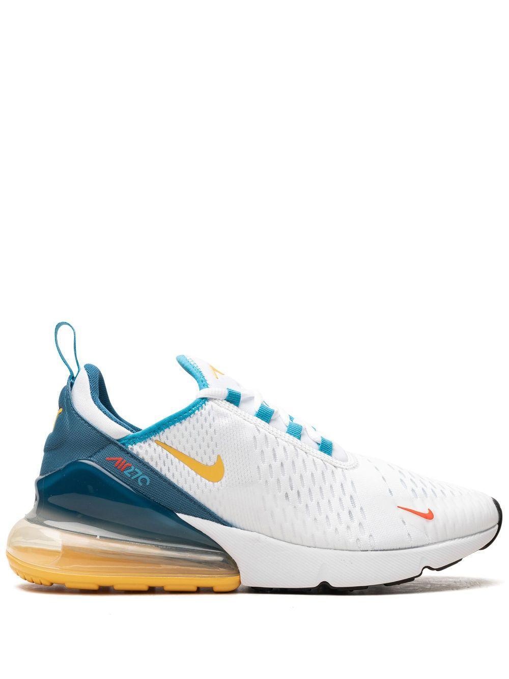 Air Max 270 "white Industrial Blue Citron Pulse" Sneakers In White/citron Pulse-i Product Image