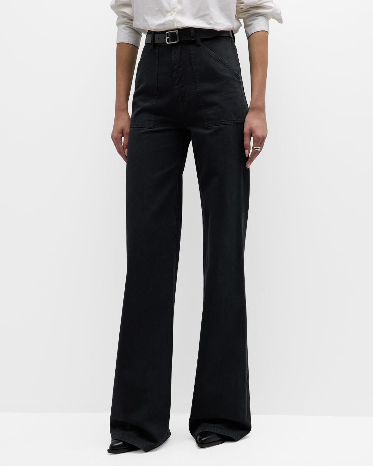 Womens Quentin High-Waisted Canvas Pants Product Image