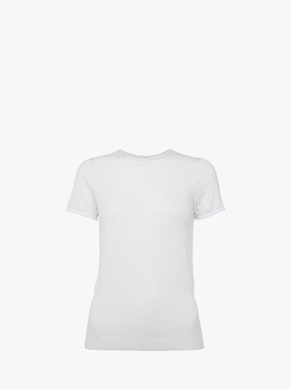 POINTELLE CAP SLEEVE TOP in white | JW Anderson US  Product Image