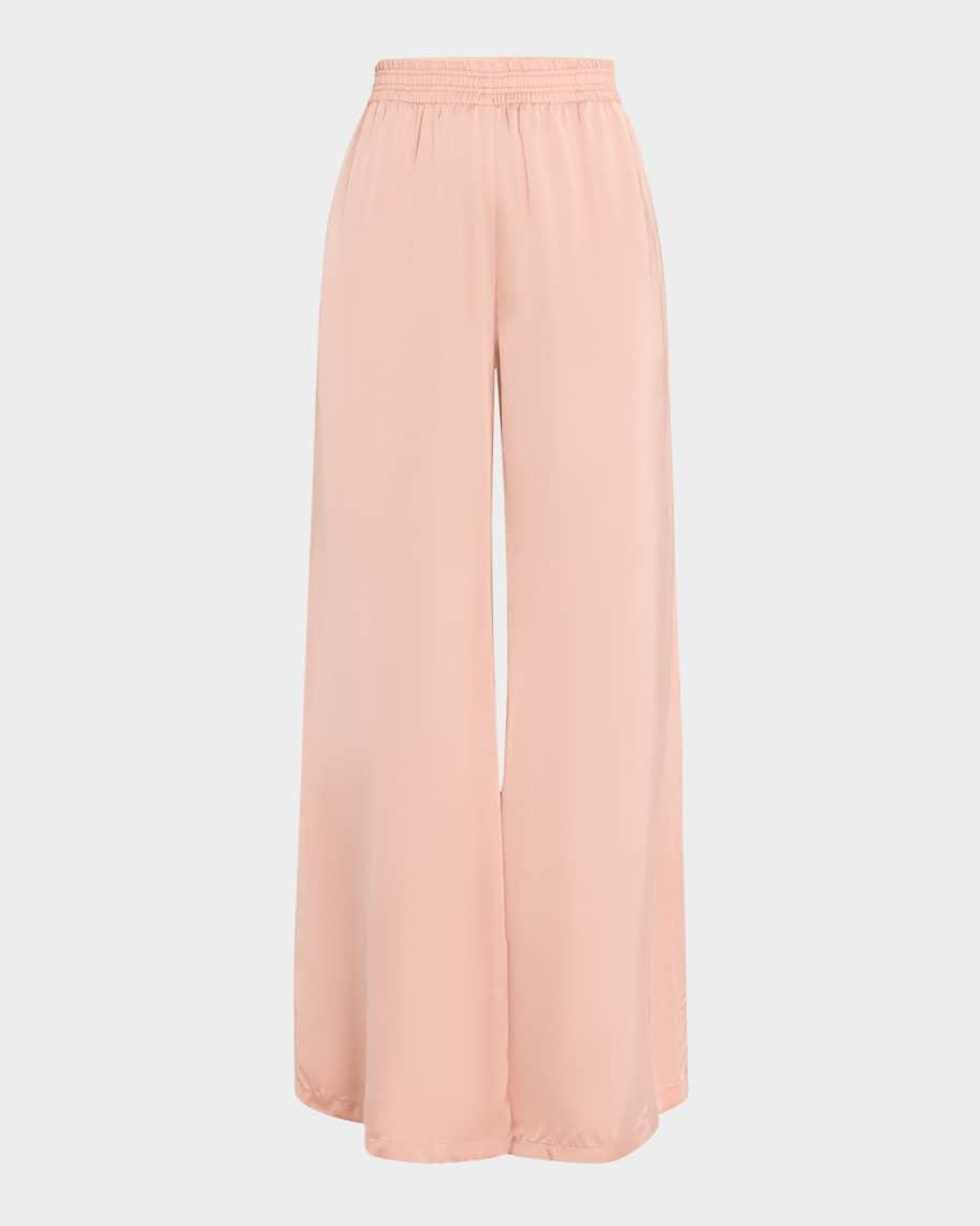 Wide-Leg Viscose Satin Trousers product image