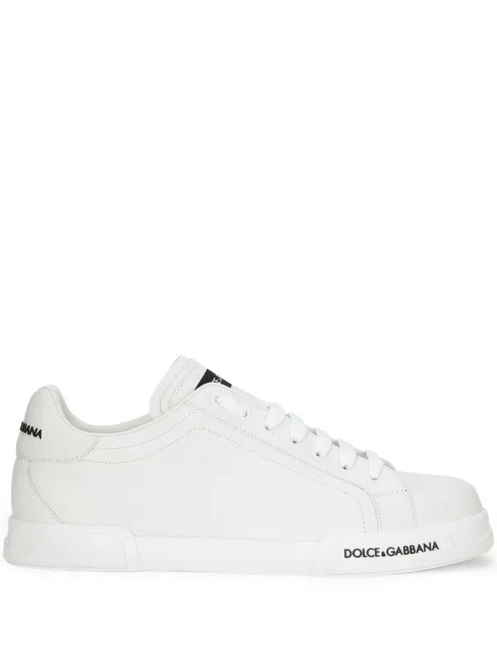 White Portofino Leather Sneakers Product Image