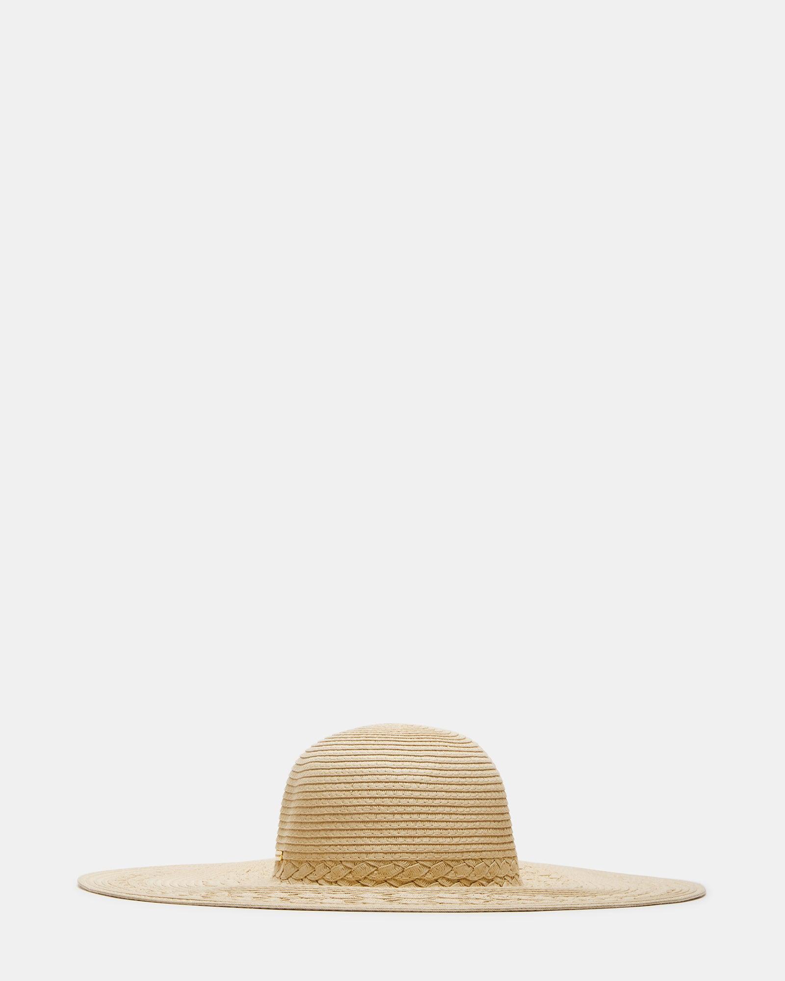 BRAIDED STRAW FLOPPY HAT NATURAL Female product image