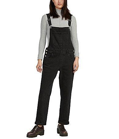 Silver Jeans Co. Baggy Ankle Straight Leg Denim Overalls Product Image