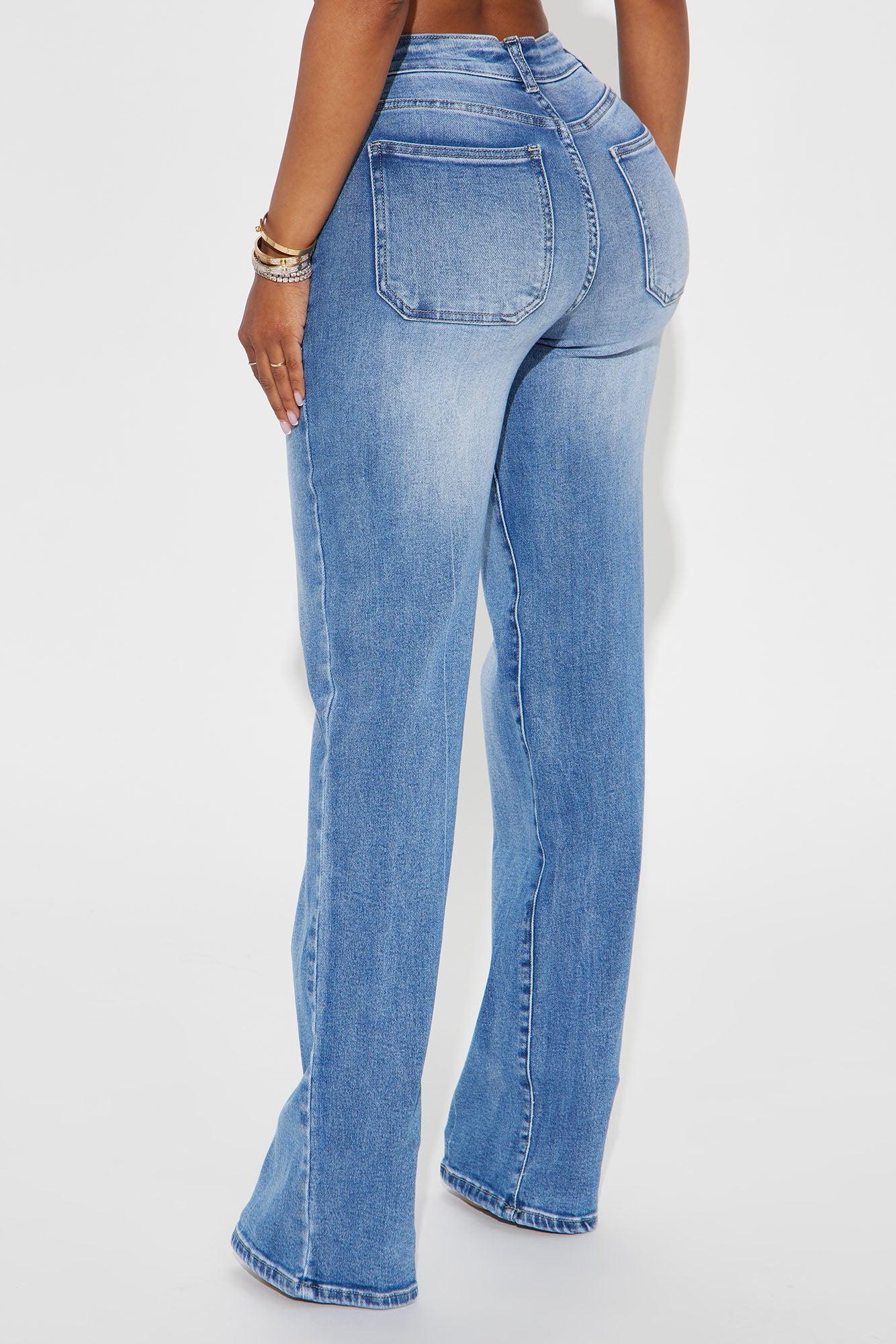 Mila Stretch Straight Leg Jeans - Medium Wash Product Image