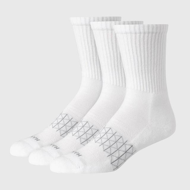 Hanes Premium Mens 3pk Absolute Active Crew Socks 6-12 Product Image