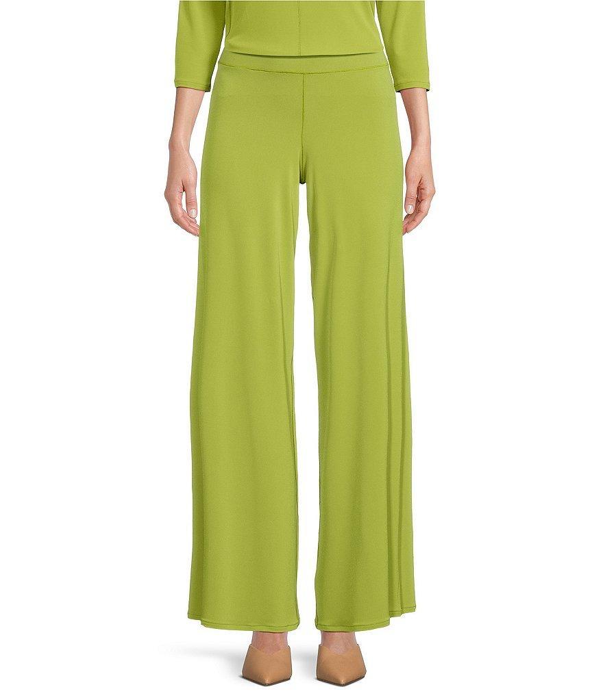 Eva Varro Knit Jersey Straight Wide-Leg Pull-On Pants Product Image