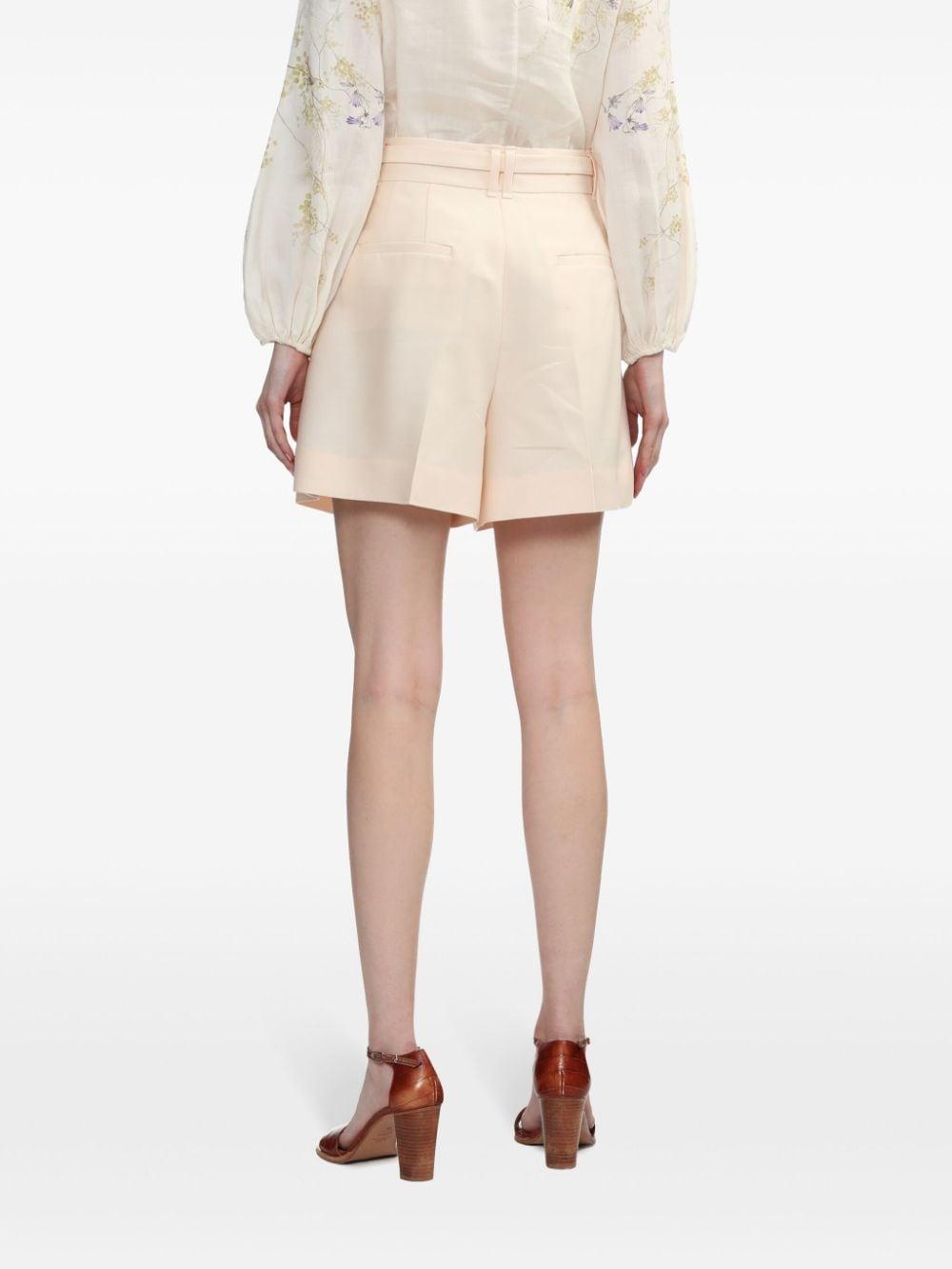 ZIMMERMANN Matchmaker Tuck Front Shorts In Pink Product Image