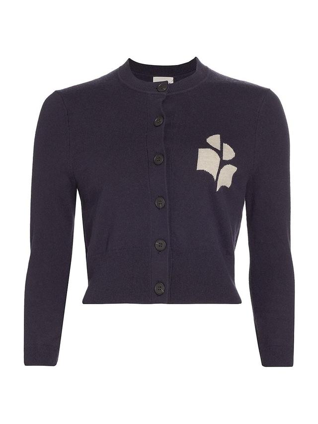 Womens Iconic Newton Cotton & Wool Logo Cardigan Product Image