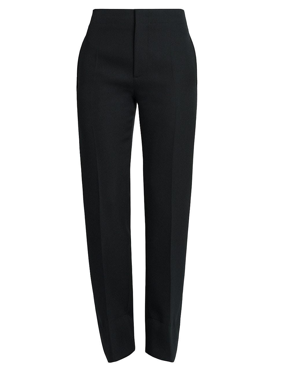 Womens Curved Wool Trousers Product Image