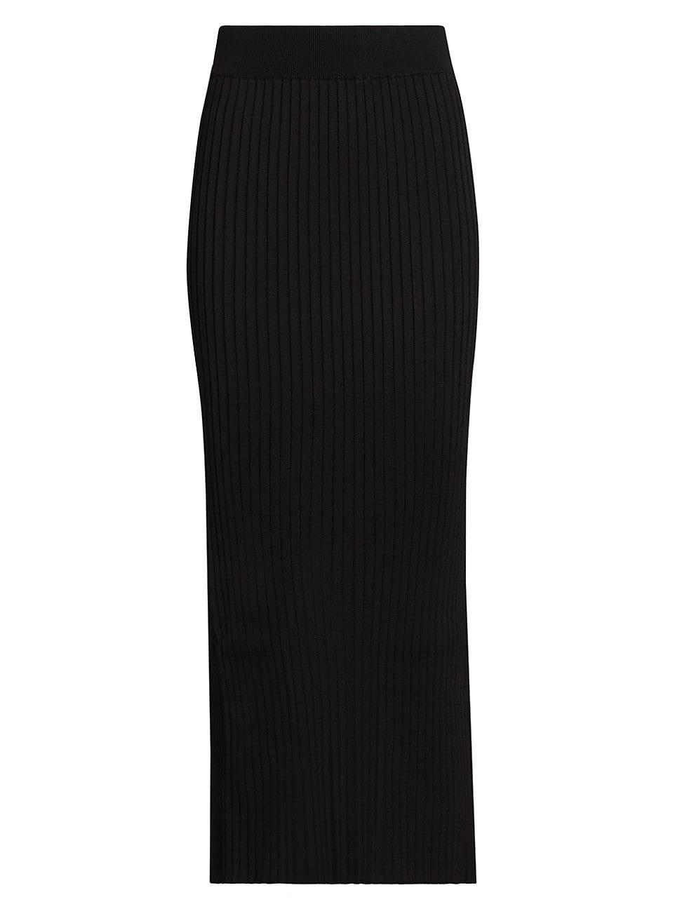 Womens Viscose Rib-Knit Maxi Skirt product image