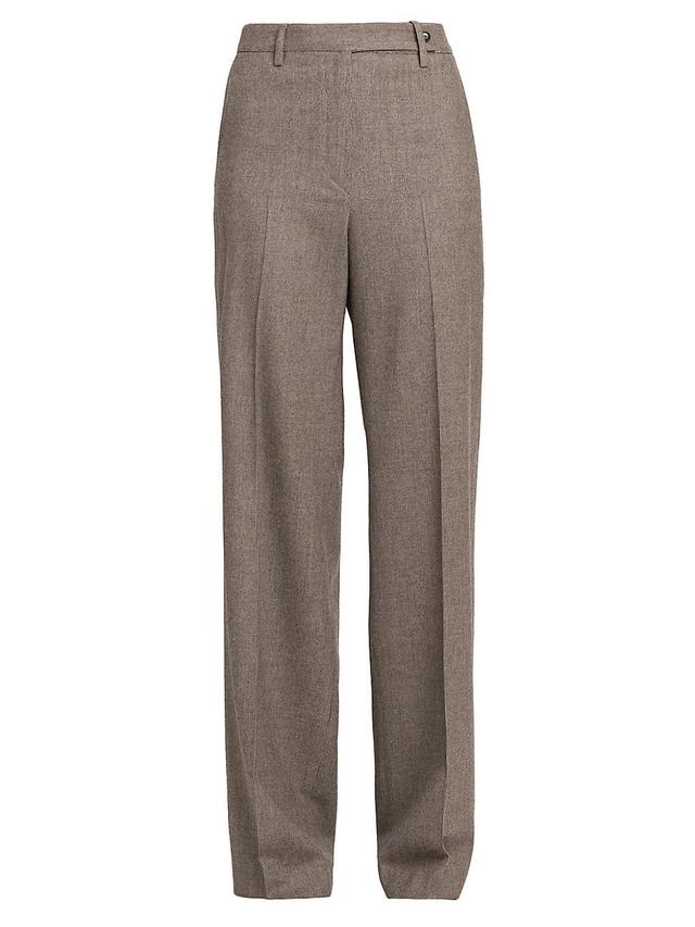 Womens Wool-Cashmere Pleated Trousers Product Image