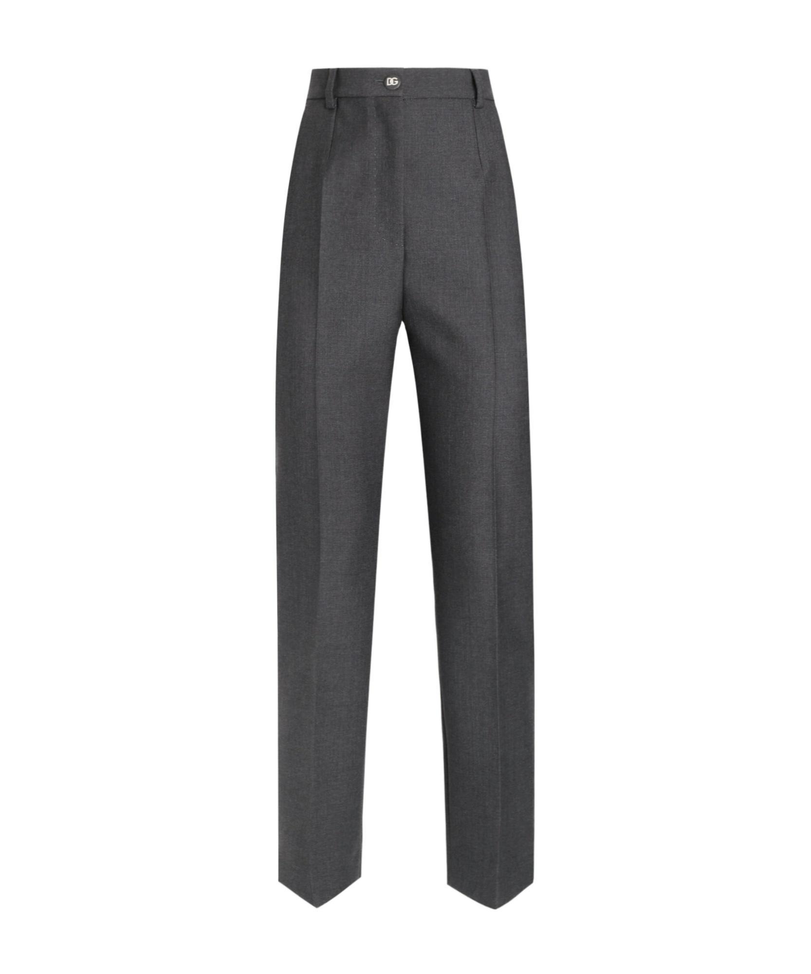 DOLCE & GABBANA Tailored Woolen Pants In Grey Product Image