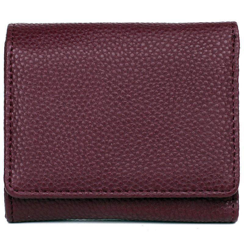 Julia Buxton Solid Pebble Faux Leather Medium Trifold Wallet Product Image