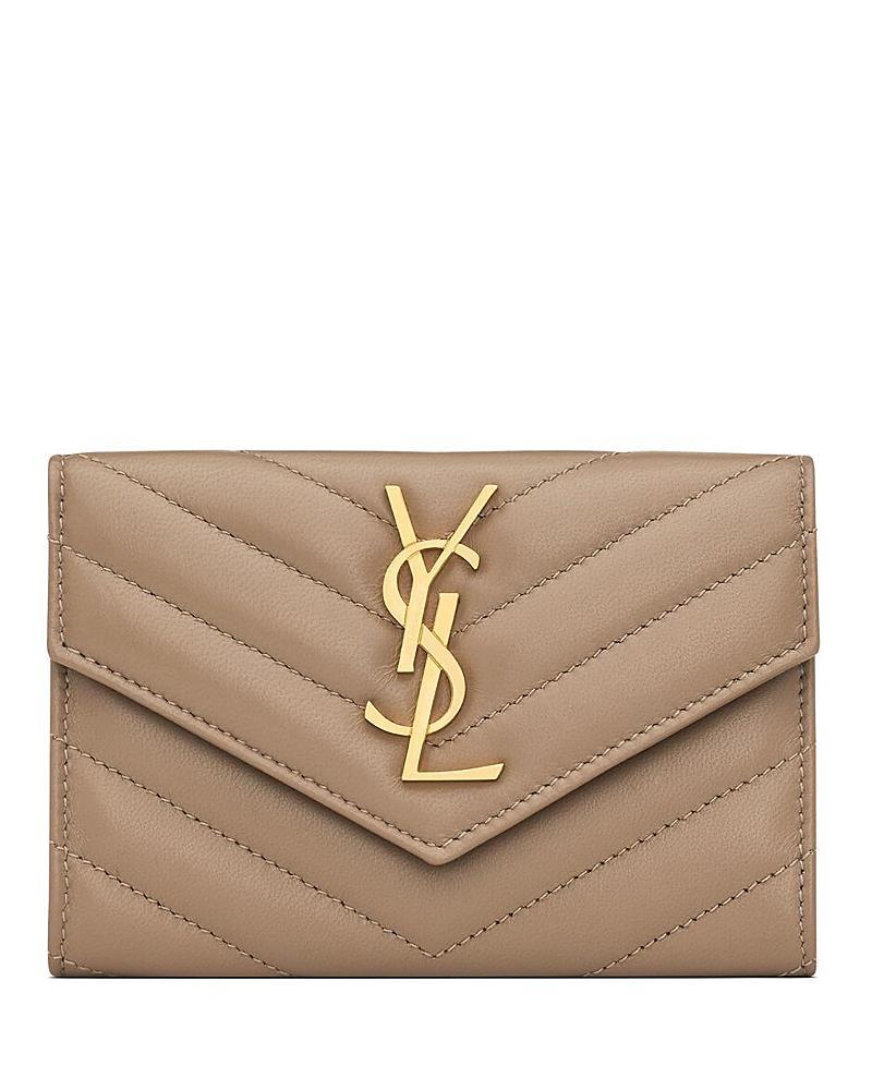 Womens Cassandre Saint Laurent Matelass Small Envelope Wallet in Quilted Lambskin Product Image