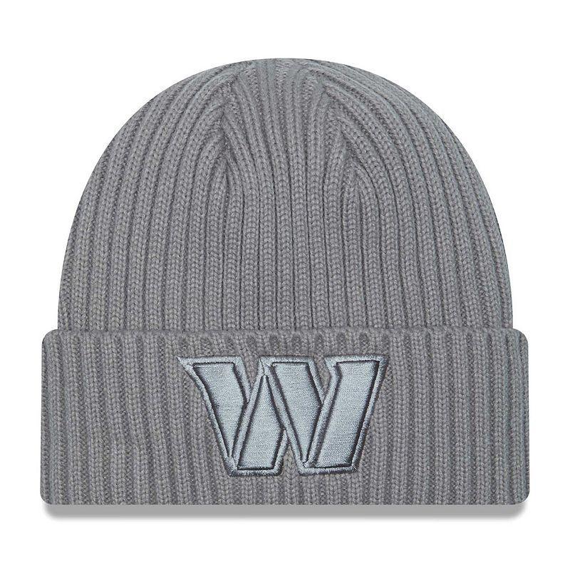 Mens New Era Gray Washington Commanders Color Pack Cuffed Knit Hat Product Image