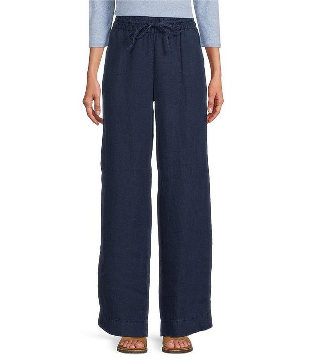 Tommy Bahama Two Palms Wide Leg High Rise Easy Drawstring Linen Pants Product Image