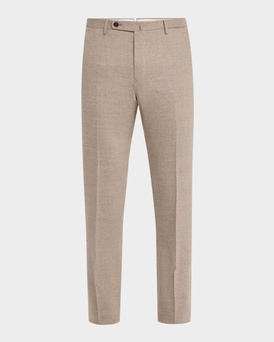 Mens Colored Wool Twill Dress Pants Product Image