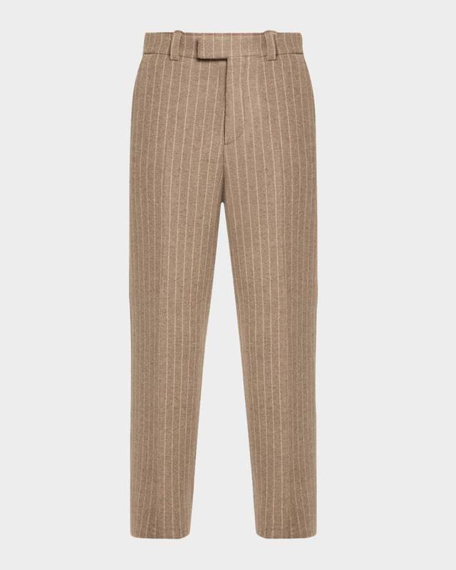 Men's Pinstripe Wool-Blend Trousers Product Image