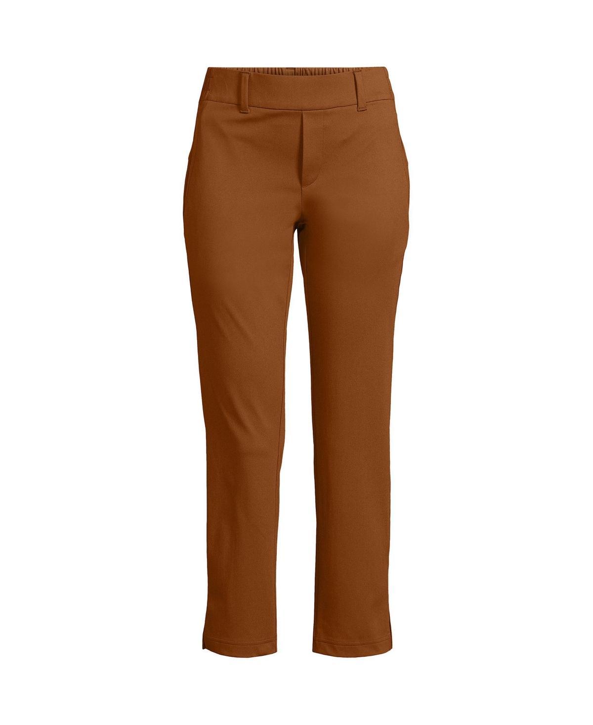 Womens Lands End Flex Mid Rise Pull On Crop Pants Product Image