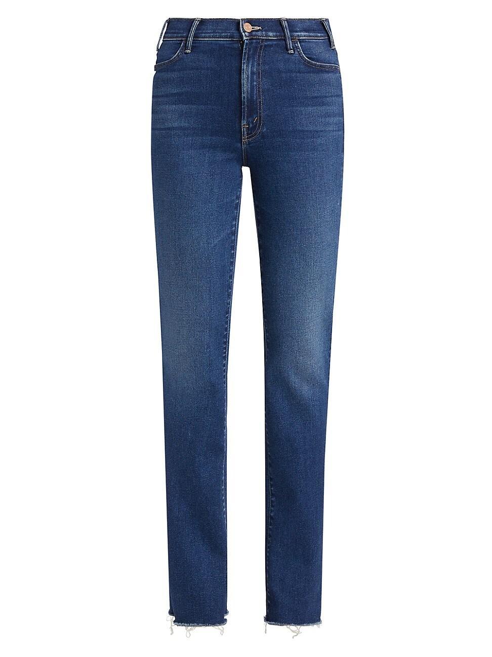 Womens The Hustler Heel Fray Slim Jeans Product Image