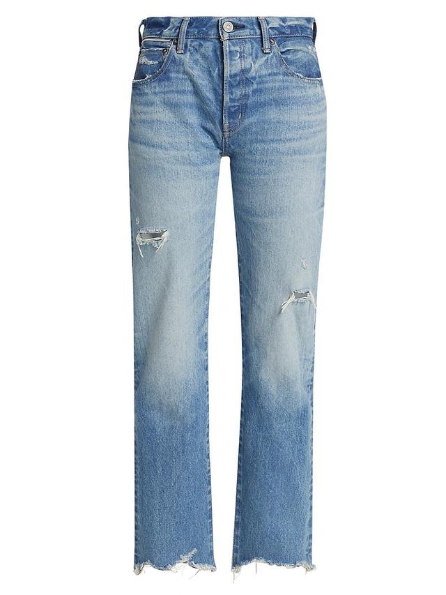 Womens Colemont Distressed Straight-Leg Jeans Product Image