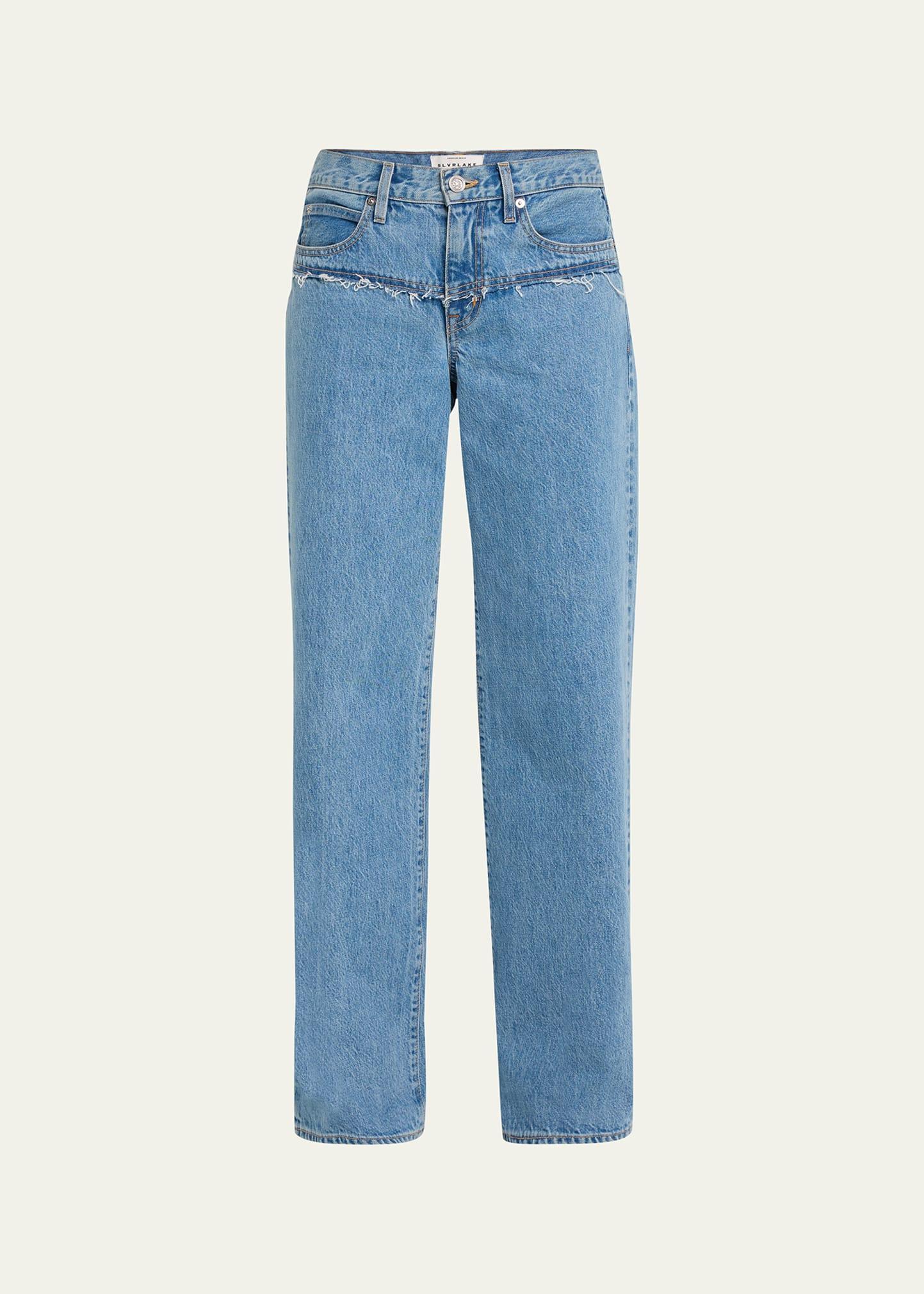 Womens Mica Low-Rise Wide-Leg Jeans product image