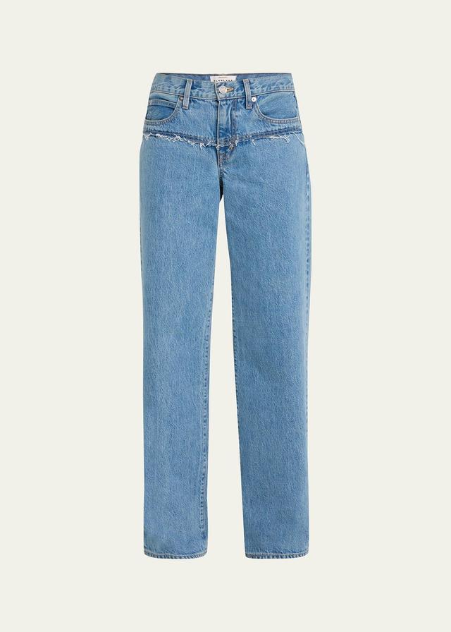 Womens Mica Low-Rise Wide-Leg Jeans Product Image